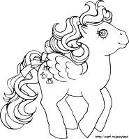 A coloring page of my little pony
